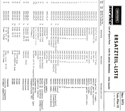 Tele-Pilot 12 29622-010.01 /.02/.20; Grundig Radio- (ID = 2477786) Misc