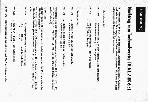 TK6EL; Grundig Radio- (ID = 1986198) Reg-Riprod