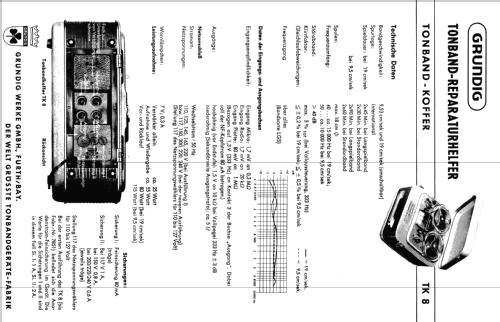 TK-8; Grundig Radio- (ID = 1712325) Ton-Bild