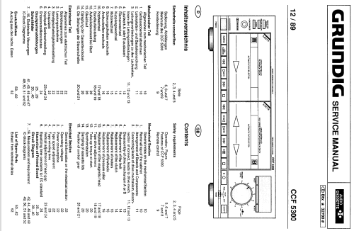 Twin Cassette Deck CCF5300; Grundig Radio- (ID = 1019301) R-Player