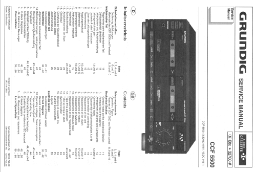 Twin Cassette Deck CCF5500; Grundig Radio- (ID = 1055268) R-Player