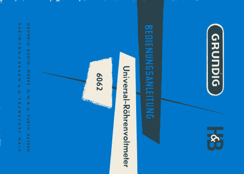 Universal-Röhrenvoltmeter RV2 6062; Grundig Radio- (ID = 58725) Equipment