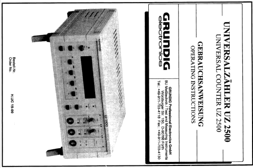 Universalzähler UZ2500; Grundig Radio- (ID = 138349) Equipment