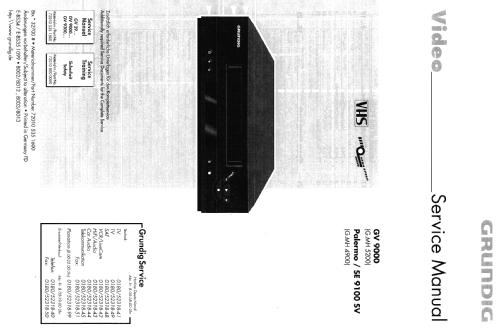 Video Recorder GV 9000 SV; Grundig Radio- (ID = 1477678) R-Player