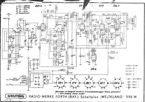 Weltklang 598W; Grundig Radio- (ID = 993561) Radio