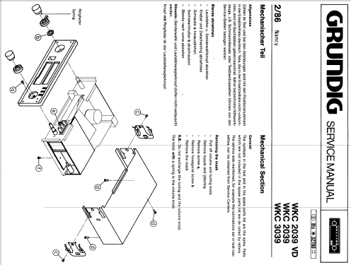 WKC 2039 VD 9.18105; Grundig Radio- (ID = 2479440) Car Radio