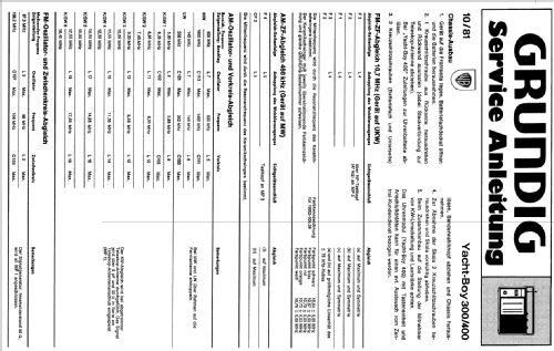 Yacht-Boy 400; Grundig Radio- (ID = 187004) Radio
