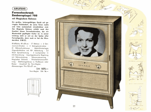 Zauberspiegel 780; Grundig Radio- (ID = 2085396) Television