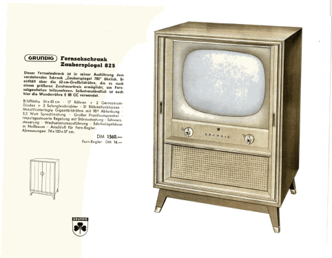 Zauberspiegel 825; Grundig Radio- (ID = 2085391) Television