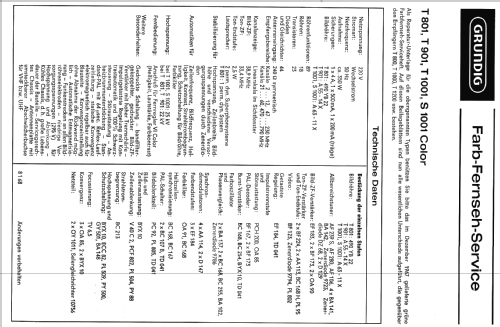 Zauberspiegel Color T 801; Grundig Radio- (ID = 2074664) Television