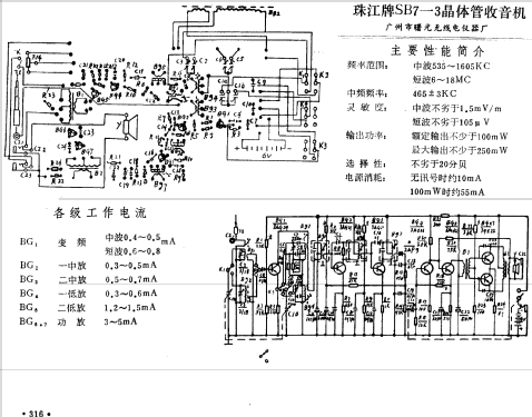Zhujiang 珠江 SB7-3; Guangzhou 广州曙光无线电仪器厂 (ID = 802675) Radio