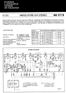Miscelatore HI-FI Stereo - Stereo Mixer MX377 B; GVH Elettronica; (ID = 2748268) Ampl/Mixer