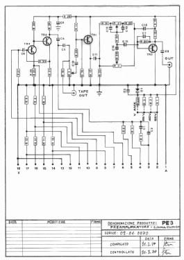 Preamplificatore Monofonico per Bassa Frequenza PE 3; GVH Elettronica; (ID = 2837604) Ampl/Mixer