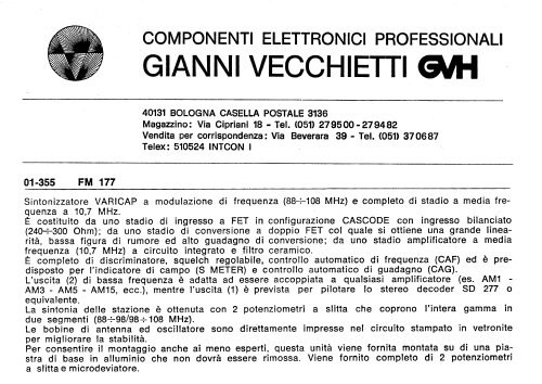 Sintonizzatore FM FM 177; GVH Elettronica; (ID = 2746855) Adapter