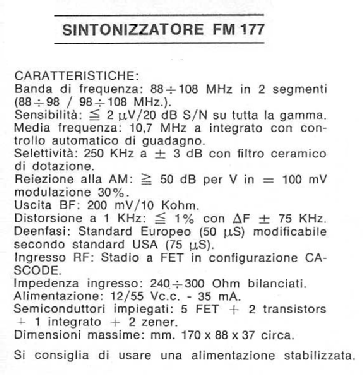 Sintonizzatore FM FM 177; GVH Elettronica; (ID = 2747644) Converter