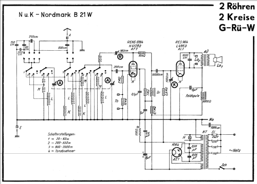 Nordmark B21W; Hagenuk N&K, (ID = 83065) Radio