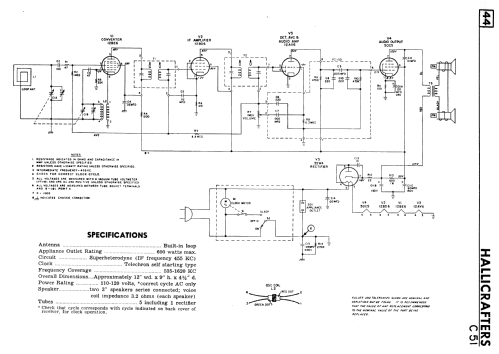 C51 ; Hallicrafters Canada (ID = 2261662) Radio