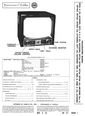 1050A Ch= AL1200D; Hallicrafters, The; (ID = 3185846) Télévision
