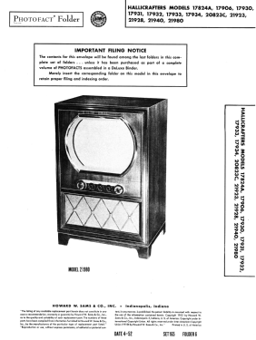 21923; Hallicrafters, The; (ID = 3043630) Televisore