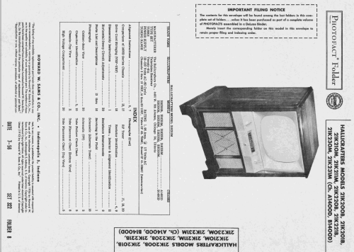 21K200B Ch= B1400D; Hallicrafters, The; (ID = 2293398) Televisore