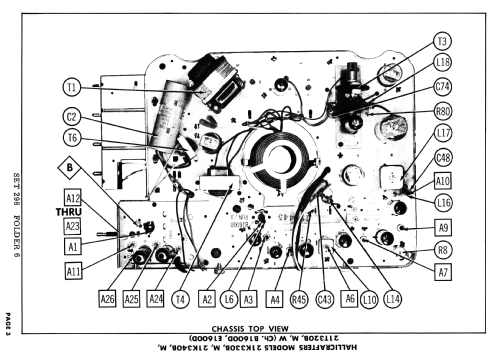 21T320W Ch= B1600D Runs1,2,2A,3,3A; Hallicrafters, The; (ID = 2673292) Television