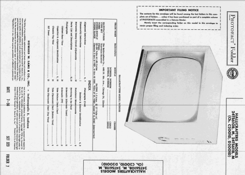 24TS611M Ch= D2001D; Hallicrafters, The; (ID = 2307988) Televisore