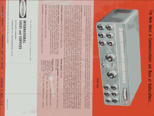 FPM-200; Hallicrafters, The; (ID = 2080898) Amat TRX