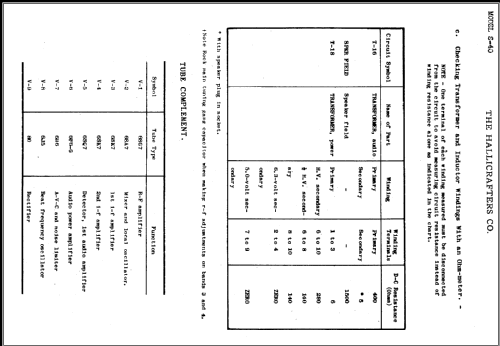 S-40 ; Hallicrafters, The; (ID = 463883) Amateur-R