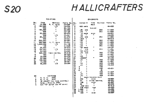 Sky Champion S-20; Hallicrafters, The; (ID = 18372) Amateur-R