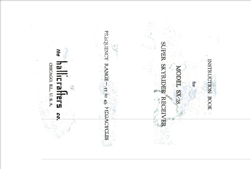 Super Skyrider SX-28; Hallicrafters, The; (ID = 1755478) Commercial Re