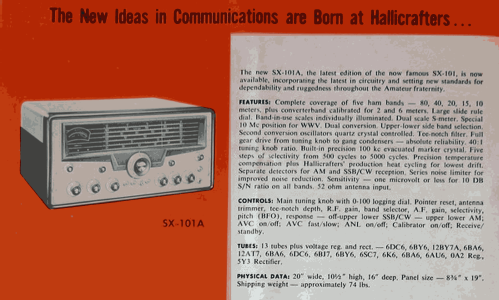 SX-101A; Hallicrafters, The; (ID = 2080946) Amateur-R