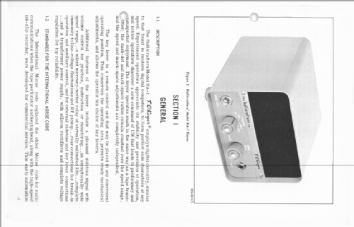 T.O. Keyer HA-1; Hallicrafters, The; (ID = 2686233) Morse+TTY