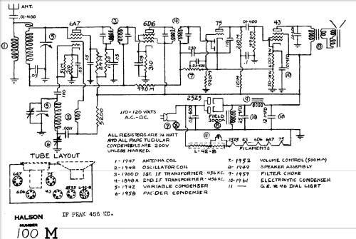 100-M ; Halson Radio Mfg. Co (ID = 424708) Radio