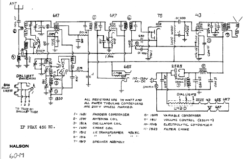 60-M ; Halson Radio Mfg. Co (ID = 424705) Radio