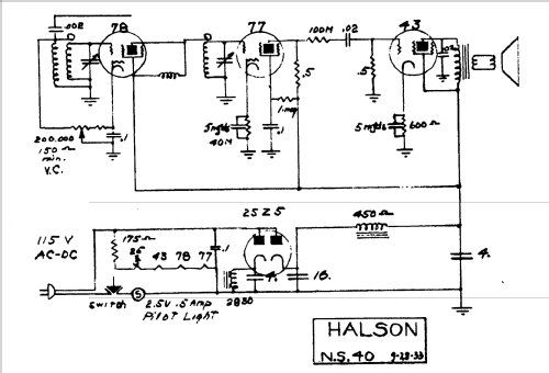 NS-40 ; Halson Radio Mfg. Co (ID = 426520) Radio