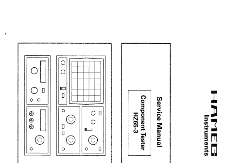 Component Tester HZ65-3; HAMEG GmbH, (ID = 2020326) Ausrüstung