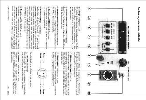 Milliohm Meter HM8014; HAMEG GmbH, (ID = 963088) Equipment