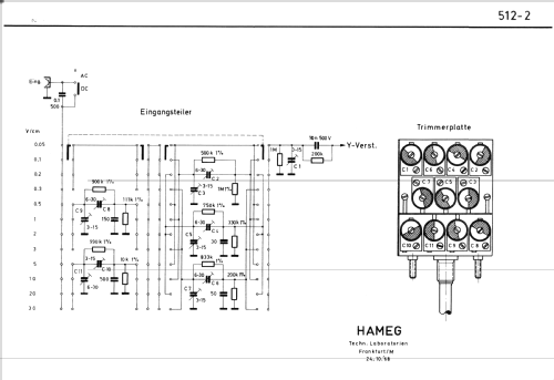 Oscilloscope HM 512-2; HAMEG GmbH, (ID = 811511) Ausrüstung