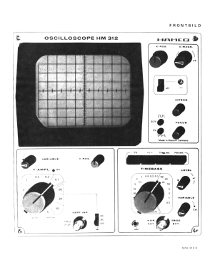 Oscilloscope HM 312-6; HAMEG GmbH, (ID = 2940901) Equipment
