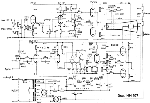 Universal-Oszillograph HM107; HAMEG GmbH, (ID = 195619) Equipment