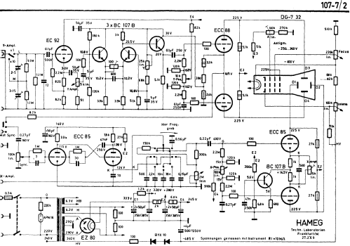 Oszillograph HM107-7/2; HAMEG GmbH, (ID = 195658) Equipment