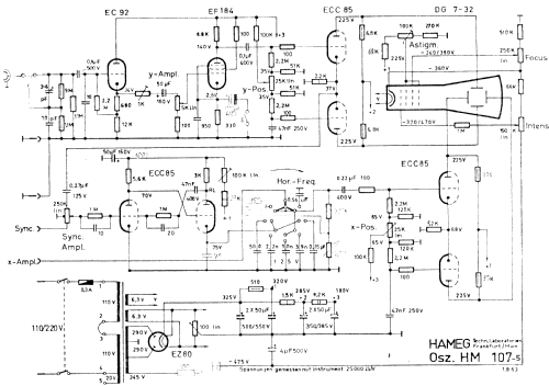 Oszillograph HM107-5 ; HAMEG GmbH, (ID = 1239649) Ausrüstung