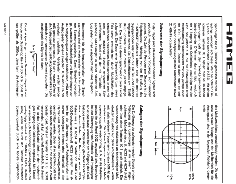 Oscilloscope HM307-3; HAMEG GmbH, (ID = 1111907) Ausrüstung