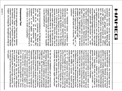 Oscilloscope HM307-3; HAMEG GmbH, (ID = 1111911) Ausrüstung