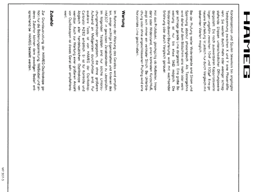 Oscilloscope HM307-3; HAMEG GmbH, (ID = 1111912) Ausrüstung