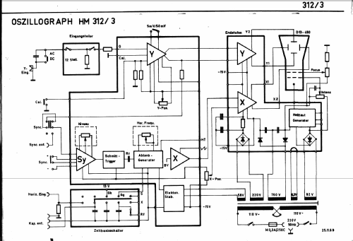 Oszillograph HM 312-3; HAMEG GmbH, (ID = 753041) Ausrüstung