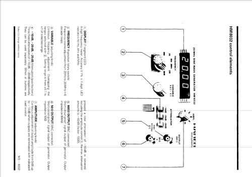 Sinus-Generator HM8032; HAMEG GmbH, (ID = 2609401) Equipment