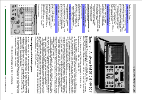 Spectrum Analyzer HM 5010-1; HAMEG GmbH, (ID = 2600794) Equipment