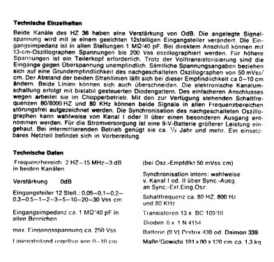 Zweikanal-Vorsatz Dual Trace Unit HZ36; HAMEG GmbH, (ID = 1362792) Equipment