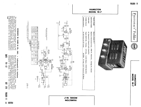 W-7; Hamilton Electronics (ID = 1158287) Ampl/Mixer